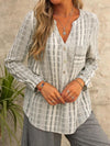 Plaid Relaxed Fit Button Front Top