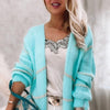 Turquoise Slouchy Cardigan Sweater