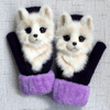 Hand-knitted animal Mittens