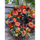Fall Peony And Pumpkin Wreath - Year Round Wreath