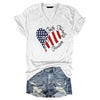 V-Neck Independence Day Print T-Shirt