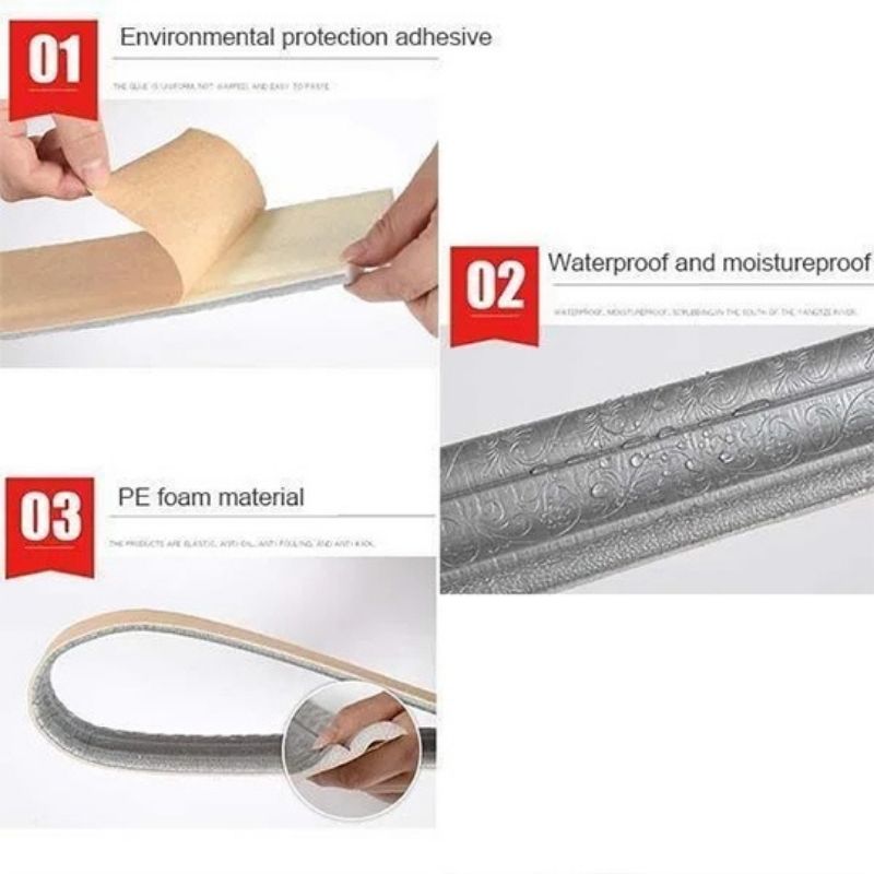 3D Wall Edging - Self Adhesive Environmental Protection 3D Wall Edging Strip