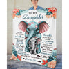 To My Daughter - From Mom - Elephantblanket - A335 - Premium Blanket