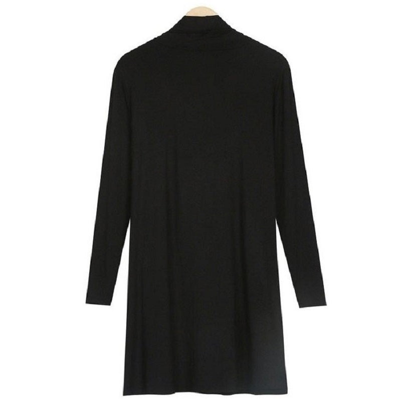 High Neck Long Sleeve Mini Dress