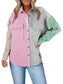 Womens Corduroy Long Sleeve Button Down Shirt Casual Collared Jacket Tops