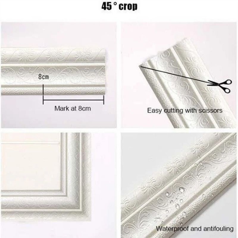 3D Wall Edging - Self Adhesive Environmental Protection 3D Wall Edging Strip