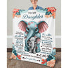 To My Daughter - From Mom - Elephantblanket - A335 - Premium Blanket