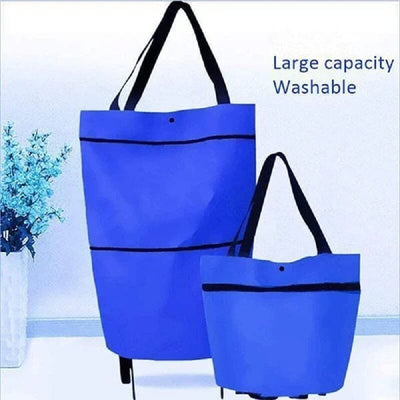 [Buy 2 Free Shipping] Foldable Shopping Trolley Tote Bag