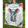 To My Daughter - From Mom - Elephantblanket - A335 - Premium Blanket