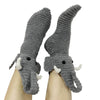 Novelty Knitted Warm Elephant Floor Socks for Men and Women