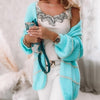 Turquoise Slouchy Cardigan Sweater