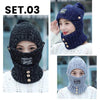 2 in 1 Mask Scarf Knitted Hat