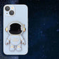 6D Plating Astronaut Hidden Stand Case Cover for iPhone