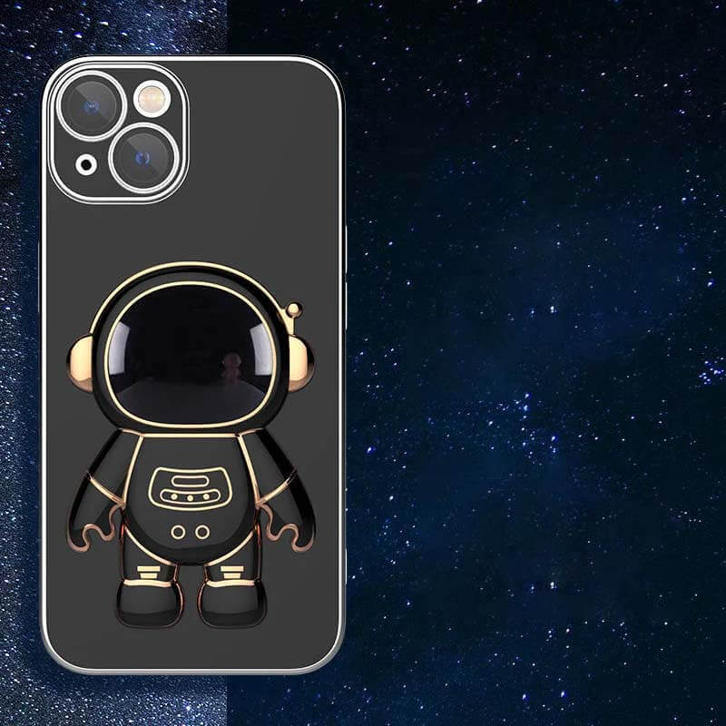 6D Plating Astronaut Hidden Stand Case Cover for iPhone