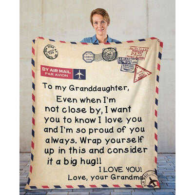 To My Granddaughter - From Grandma - AirMailBlanket - A325 - Premium Blanket