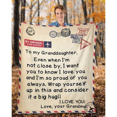 To My Granddaughter - From Grandma - AirMailBlanket - A325 - Premium Blanket