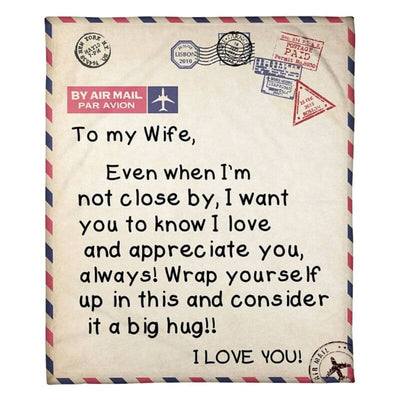 To My Wife - From Husband - AirMailBlanket - A325 - Premium Blanket