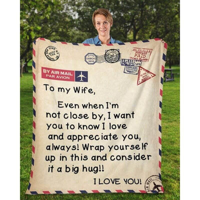 To My Wife - From Husband - AirMailBlanket - A325 - Premium Blanket