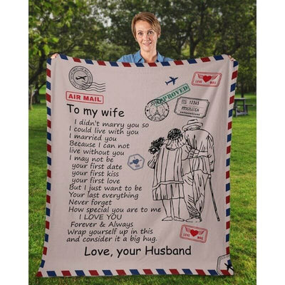 To My Wife - From Husband - AirMailBlanket - A326 - Premium Blanket