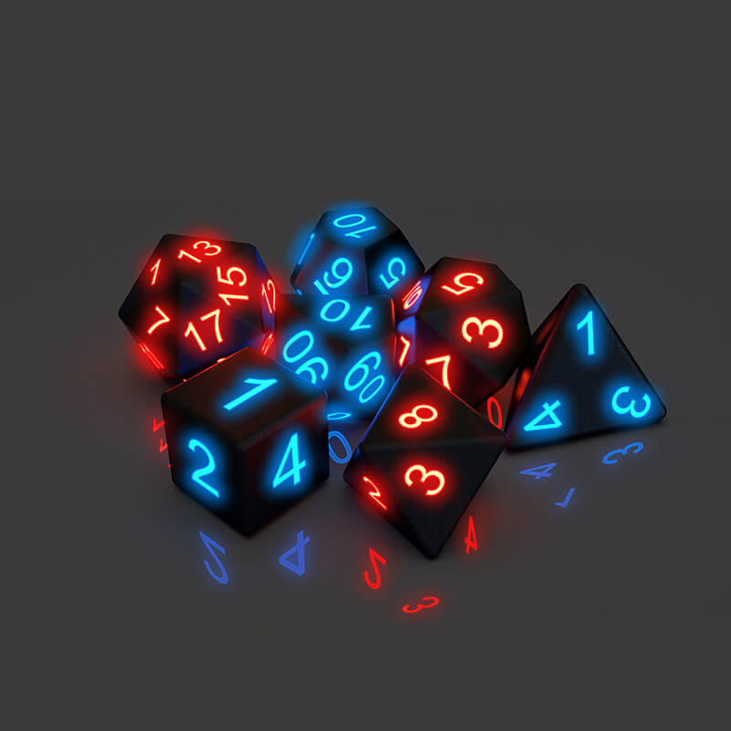 Awesome board game Glowing dice 7 PCS