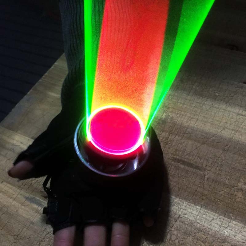 Color rotating laser gloves