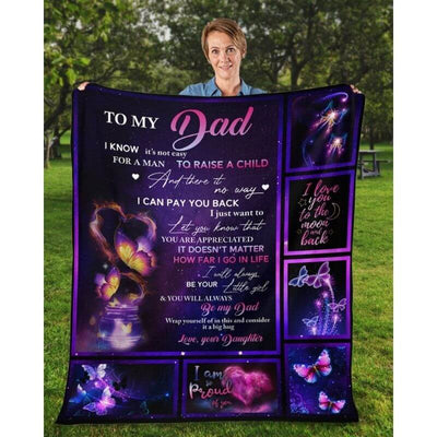 To My Dad - From Daughter - Butterflyblanket - A315 - Premium Blanket