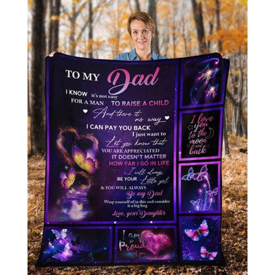 To My Dad - From Daughter - Butterflyblanket - A315 - Premium Blanket