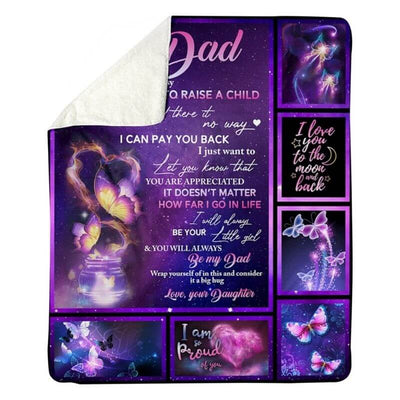 To My Dad - From Daughter - Butterflyblanket - A315 - Premium Blanket