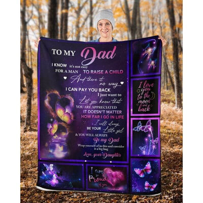 To My Dad - From Daughter - Butterflyblanket - A315 - Premium Blanket