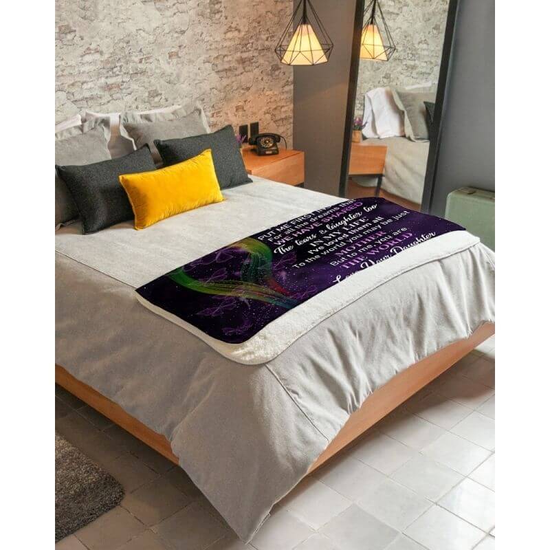 To My Mom - From Daughter - Butterflyblanket - A319 - Premium Blanket