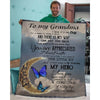 To My Grandma - From Grandson - Butterflyblanket2 - A314 - Premium Blanket