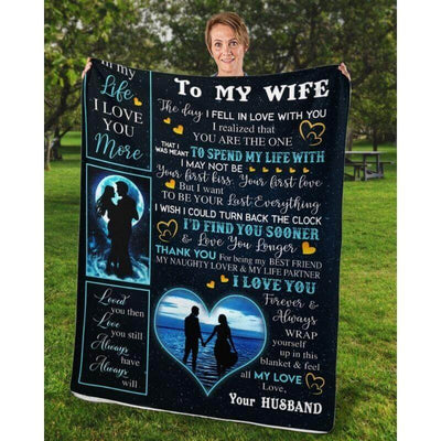 To My Wife - From Husband - Coupleblanket - A356 - Premium Blanket