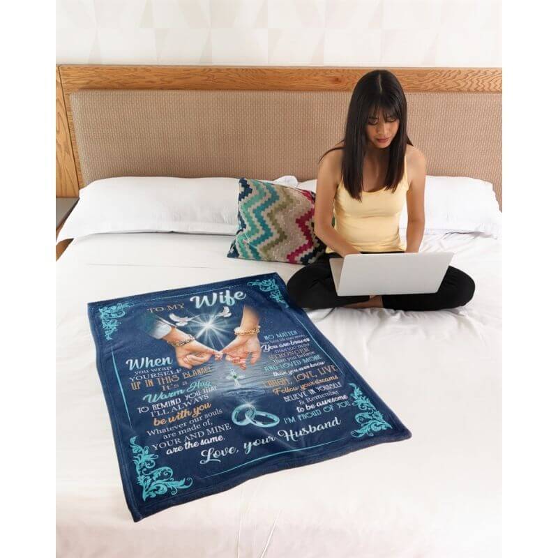 To My Wife - Husband A311 - Premium Blanket