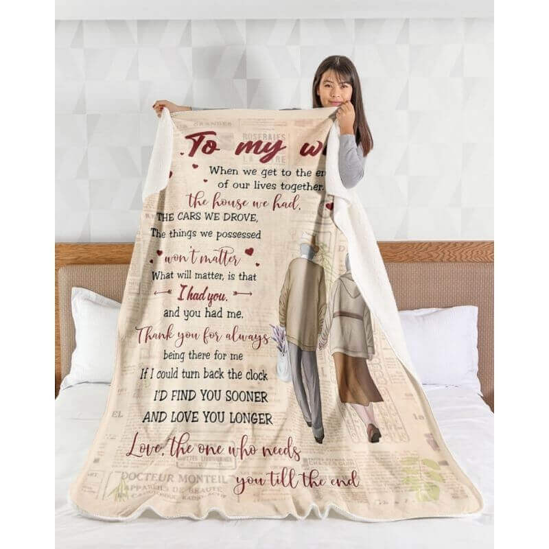 To My Wife - From Husband - Coupleblanket - A359 - Premium Blanket