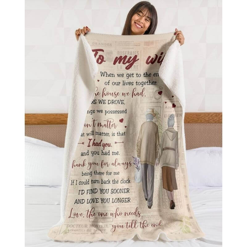 To My Wife - From Husband - Coupleblanket - A359 - Premium Blanket