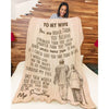 To My Wife - From Husband - Coupleblanket - F024 - Premium Blanket