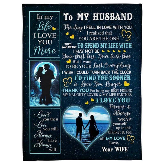 To My Husband - From Wife  - Coupleblanket - A356 - Premium Blanket