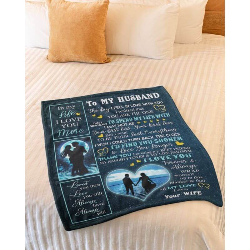 To My Husband - From Wife  - Coupleblanket - A356 - Premium Blanket