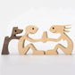🐕Couple and Dog Wood Sculpture Ornaments