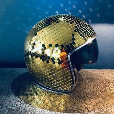 Disco ball Helmet with Retractable Visor