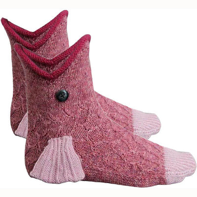 Fish Knitted Warm 3D Floor Socks