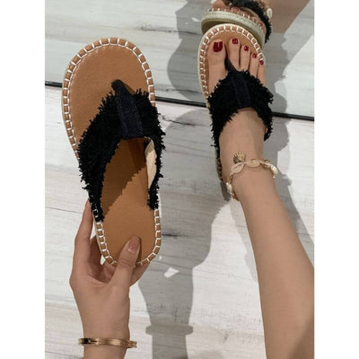 Flat Espadrille Slides