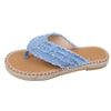 Flat Espadrille Slides