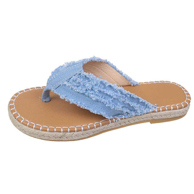 Flat Espadrille Slides