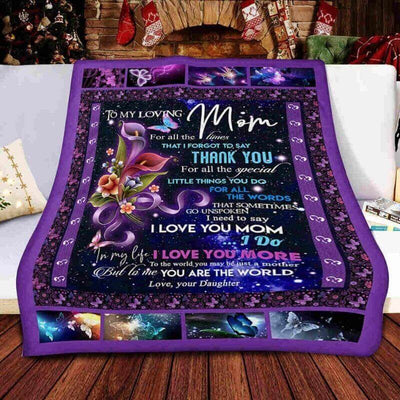 To My Mom - From Daughter  - B099 - Premium Blanket