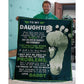To My Daughter - From Dad - Footprintblanket - A324 - Premium Blanket