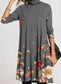 High Neck Long Sleeve Mini Dress
