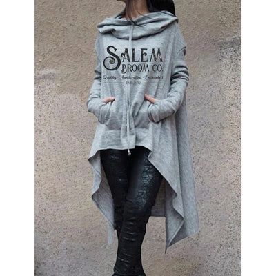 Fashion Print Irregular Long Sleeve Sweatshirt