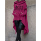 Fashion Print Irregular Long Sleeve Sweatshirt