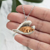 Cocker Spaniel Sleeping Angel Stainless Steel Necklace SN043